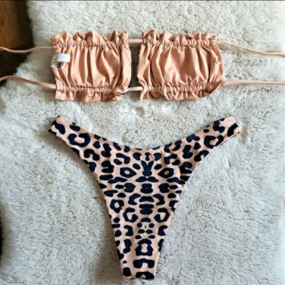 New Leopard Brazilian Style Bikini Set Swimsuit - Picture 4 of 4